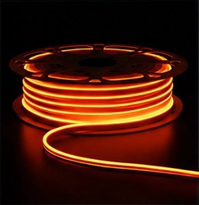オレンジ色のLEDネオン