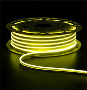 レモンイエロー色のLEDネオン